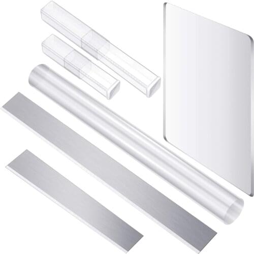 Clay Roller Acrylic Sheet Backing Board Flexible Polymer Clay Cutter Carbon Steel Blade for DIY Shaping Modelling Sculpting Tool