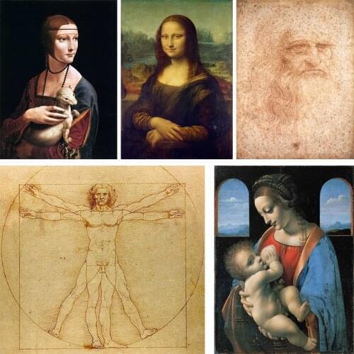 Famous Painter da Vinci Series DIY Diamond Painting Full Square/Round Diamond Embroidery Picture of Rhinestones 20CMX30CM Decor