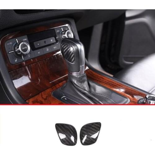 Real Carbon Fiber Material Car Center Console Gear Shift Head Cover Trim For Volkswagen 2011-2018 Accessories