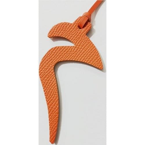 DIY Initial A~Z One Real Natural Leather Character Alphabet Arabic Letter Keychain Backpack Pendant Ladies Women Bag Charm