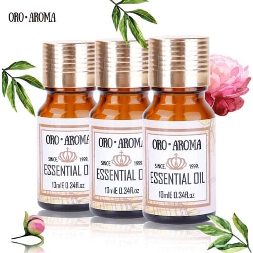 Famous brand oroaroma Honeysuckle Oregano Jasmine essential oils Pack For Aromatherapy Massage Spa Bath 10ml*3