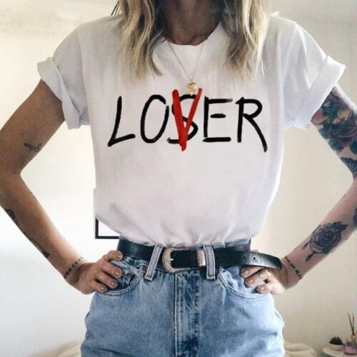 Stranger Things T Shirt Women Hip Hop Loser Lover Harajuku Tees Sport T Shirt Casual Short Sleeve Plus Size T-Shirt Streetwear