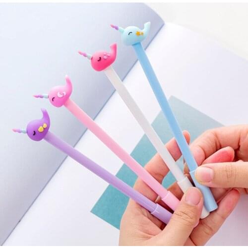 36 pcs/lot Whale Unicorn Gel Pen for writing Cute 0.5mm black ink Signature Pen School Office Supply Promotional Gift
