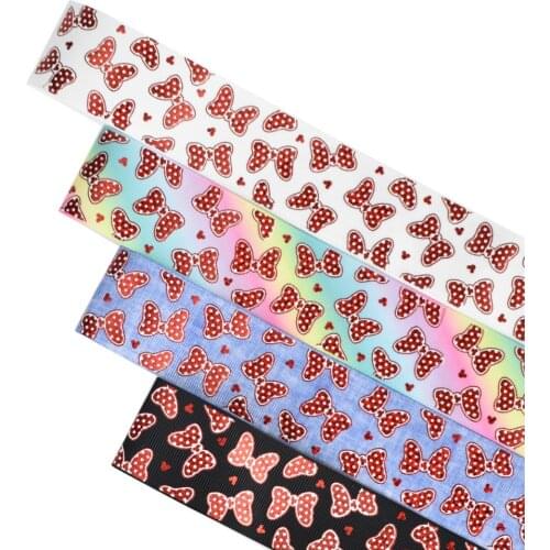 HSDRibbon Free Shipping 38mm 1-1/2inch hsd-design bow series custom Pattern on Grosgrain Ribbon