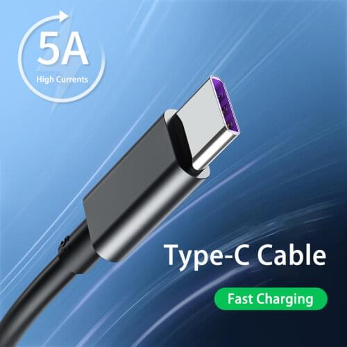 5A Usb C Cable Fast Charging Data Cord Charger Usb Cable for Xiaomi Mi 10 Redmi Huawei HTC Mobile Phone Accessories Type C Cable