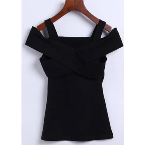Crop top women Short Sleeve Korean Tshirt 2018 Summer top Off Shoulder T-shirt Casual Solid Cotton Tops Female Vetement Femme