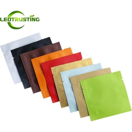 Leotrusting 100pcs 2-10g Open Top Aluminum Foil Bag Herbal Powder Packaging Bags Heat Sealing Tea Chocolate Storage Bags