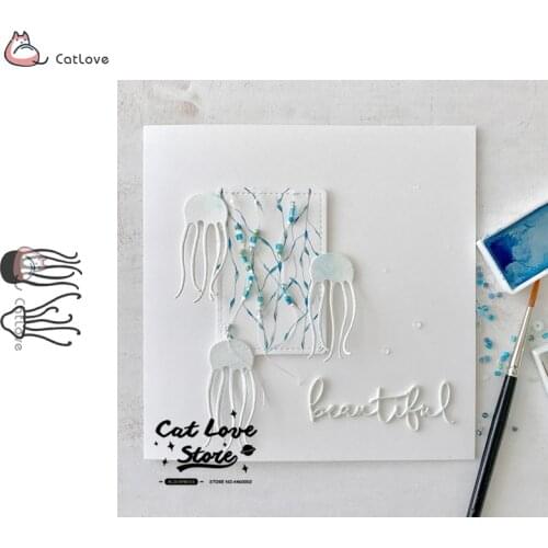 Jellyfish Animal Metal Cutting Dies Stencils For DIY Scrapbooking Paper Card Decorative Craft Dies Embossing Die Cuts New 2019