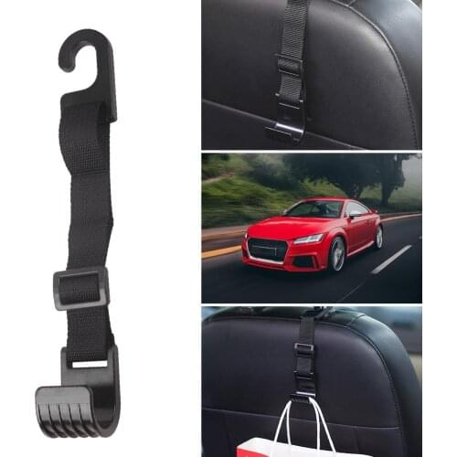 Multi-functional Hook Car Back Seat Headrest Hanger Organizer Clip Adjustable Length Flexible Compactness for Handbag