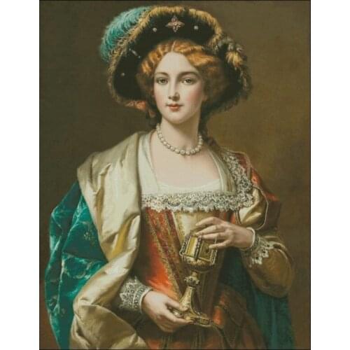 Portrait of A Noblewoman Dame Cross Stitch Kits lady Needlework 14CT Unprinted Embroidery Top Quality DIY Handmade Decoration