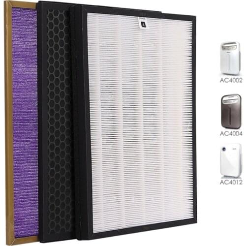 3pcs/Set Replacement AC4121+AC4123+AC4124 Filters Kit for Philips AC4002 AC4004 AC4012 Air purifier parts