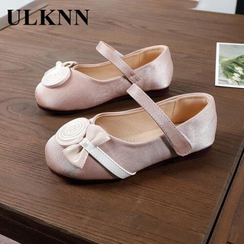New 2021 Girls single Shoes Students Candy Shoes Fashion Children Single Pure Color Pink Princess Flat Shoes kids black shoe