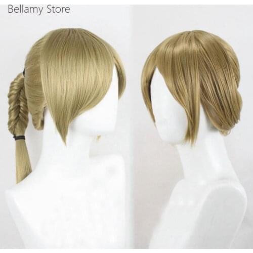 Rainbow Six COS the valkyrie valkyrie braids the balls the hair bags Cosplay hairwear Wig+Wig Cap