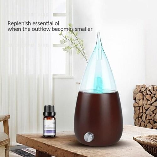 50ml Waterless Pure Essential Oil Diffuser Wood Glass Fogger Aroma Difusor LED Light Essential Oil Nebulizer Home Bedroom Office
