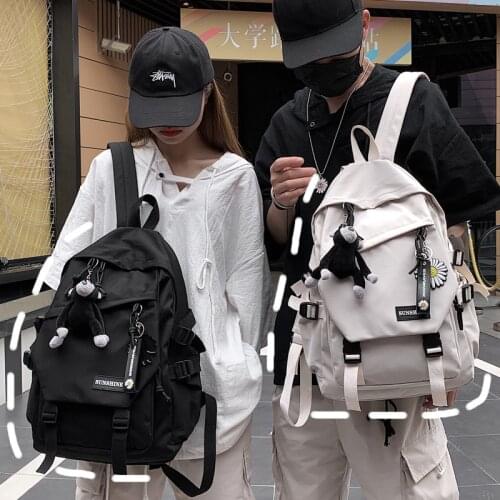 Large-capacity school bag female 2021 Korean version of Harajuku high school student junior high school student backpack