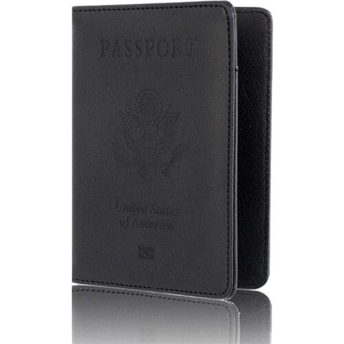 Cute Leather USA Passport Cover for Business Travel Passport Holder Protector Case for American Card Holder Drop shipping