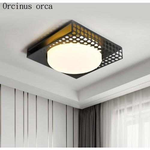 Nordic modern simple square LED ceiling lamp living room American style creative protection eye ceiling lamp free shipping