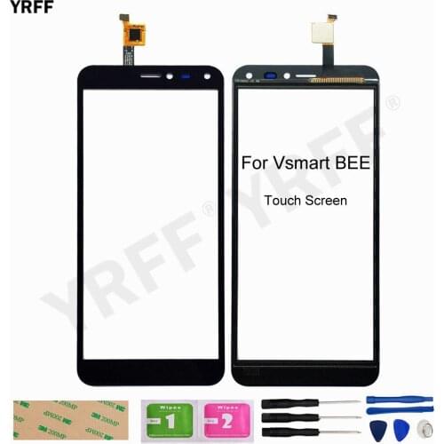 Touch Screen Glass Panel For Vsmart BEE Touch Screen Digitizer Glass Panel Sensor Front Glass Assembly Parts 3M Glue