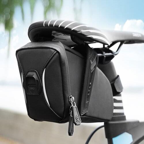 Bike Bicycle Saddle Bag Waterproof Mountain Bike Seat Saddle Pouch Rainproof Wear-resistant Bicycle Seat Pack Bags