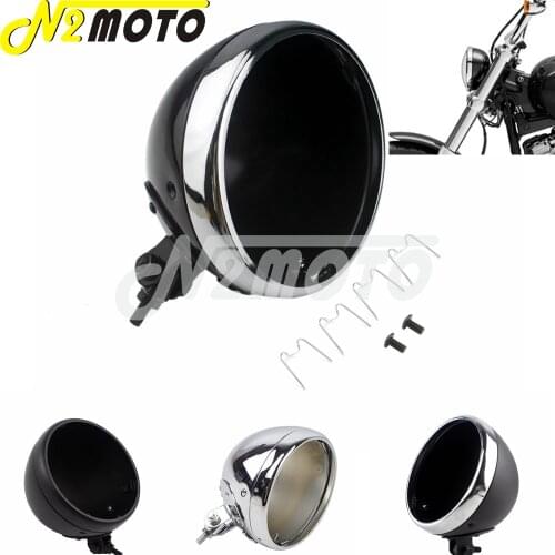 7" Motorcycle LED Headlight Shells Lamp Led Light Housing For Kawasaki Honda Yamaha Harley Chopper Bobber Cafe Racer Custom