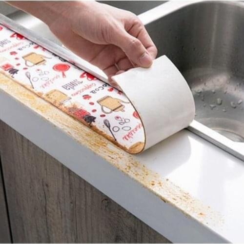 2.8M Bathroom Shower Sink Bath Sealing Strip Tape Self adhesive Waterproof Wall Sticker for Bathroom Kitchen Shelf Drawer Mat