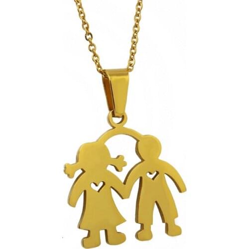 Fairladyhood Jewelry Stainless Steel Jewelry Young Girl Lovers Necklace
