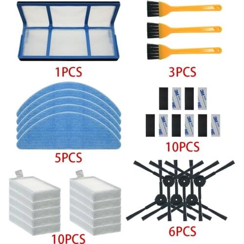 Vacuum robot cleaner Parts side brush Primary dust Filter mop Hepa Filter for ilife v5 v5s V3 V3s v5pro V50 V55 x5 v5s pro