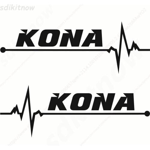 1pair New Heart BEATS Car Decal Sticker Styling Windows Door Decoration For Hyundai electricity kona ev accessories