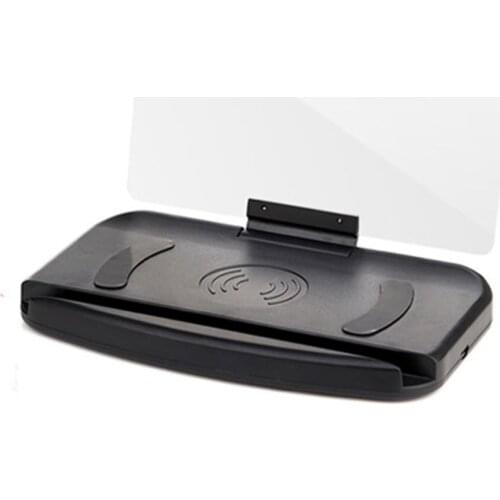 1 Pcs Mobile Phone Bracket Hud Car Navigation Projector Head-Up Display Qi Wireless Charger Car Bracket