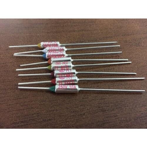 10pcs/lot RY75-280 TF 75 121 142 172 184 216 240 Degree Celsius 250V 10A Circuit Cut Off Temperature Thermal Fuse Free shipping