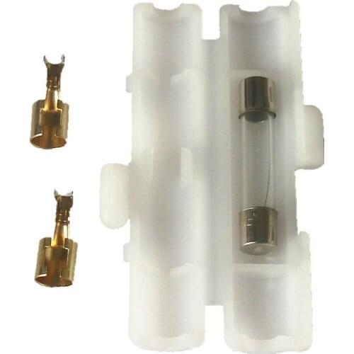 10pcs Radio Power Cable Cord Fuse+Fuses Box Jacket Terminals Connector For Yaesu ICOM Kenwood Repair Accessories