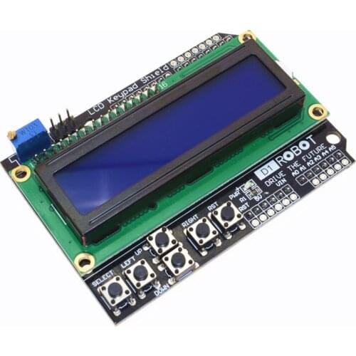 10PCS LCD Keypad Shield LCD1602 LCD 1602 Module Display For Arduino ATMEGA328 ATMEGA2560 raspberry pi UNO blue screen