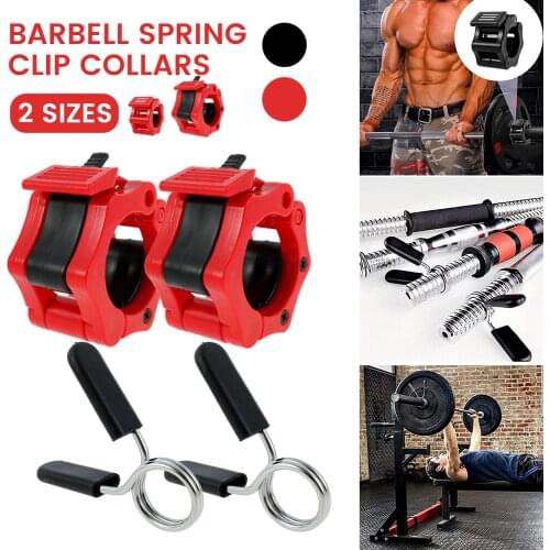 2pcs 25mm Barbell Clamp Spring buckleCollar Clips Gym Weight with Hexagonal button 25/50mm Dumbbell Lock Standard Lifting Kit