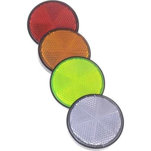 2PCS Round Warning Strip Reflective Sticker Car Motorcycle Bike Caravan Lorry Screw On Safety Reflector Stickers Decals