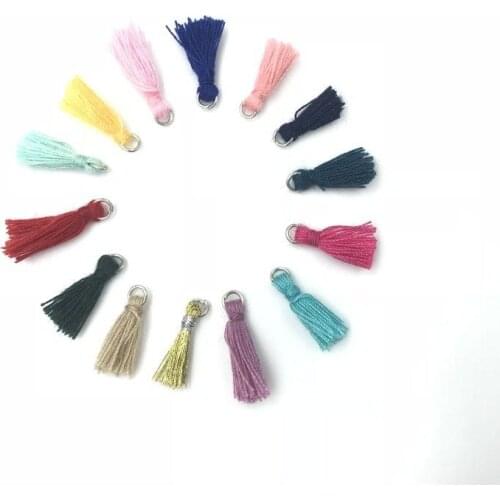 DIUY 50pcs Mini cotton tassel Pendant Handmade jewelry clothing craft accessories 10mm