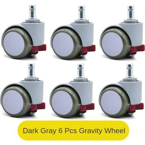6 Pcs/Lot Wheels Gravity Self-Locking M11 Caster Automatic Brake Childrens Student Chair Universal Computer Accessories