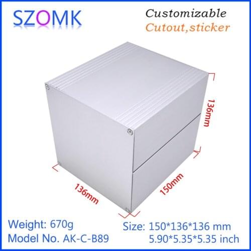 1 piece 84*97*125mm aluminum extrusion enclosure instrument housing szomk electronic PCB aluminum enclosure housing box