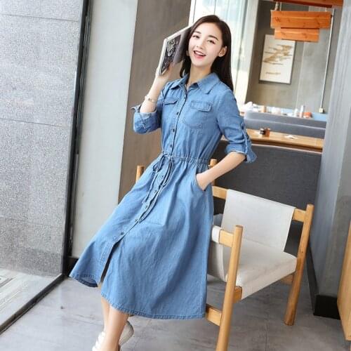 AOZUZLA Fashion Denim Dresses