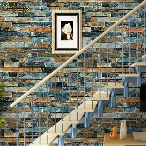 Beibehang papel de parede,3D Wall Paper Brick Thicken PVC Stone PVC Vinyl Wallpaper Roll for Walls Papel Pintado Vintage