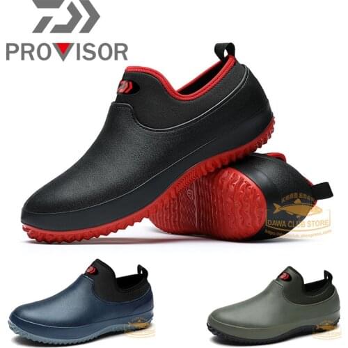 Men Daiwa Fishing Shoes DAWA Rubber Antiskid Water Shoes Woman Waterproof Non-slip Water Boots Outdoor Beach Shoes Size 35-48