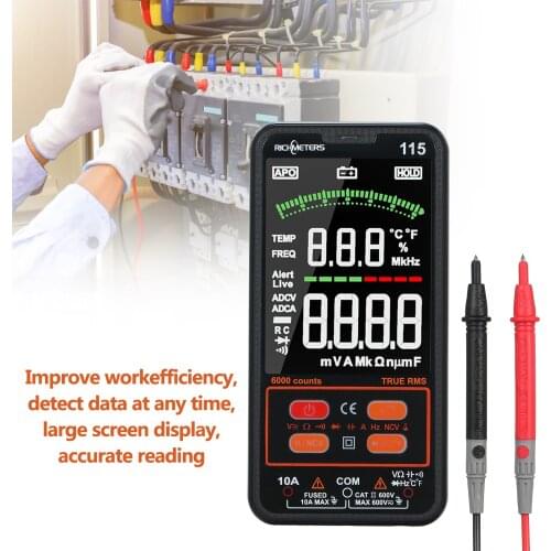 RM115 Digital Multimeter 6000 Counts True RMS A C/DC Voltage /Capacitance/Resistance/Diode Voltmeter