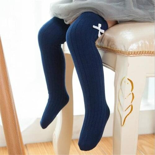 Baby Stockings Autumn Winter Stockings Bowknot Warm Infant Knee Socks Leggings