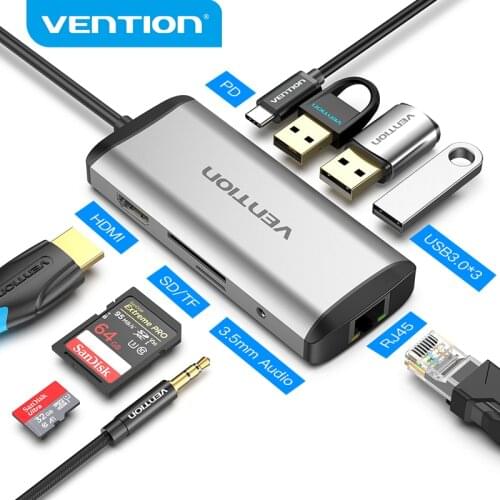 Vention USB C HUB Type C to Multi USB 3.0 HUB HDMI Adapter Dock for MacBook Pro Air USB HUB Type C 3.1 Splitter Port Type-c HUB