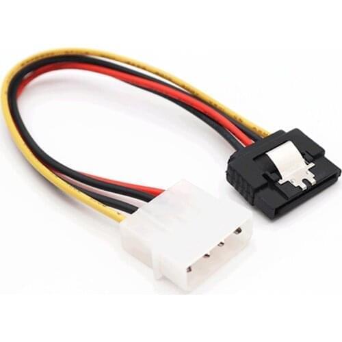 IDE 4Pin Molex Female Male To SATA 15Pin Female 90 Degree With shrapnel extension hard disk Power Supply Cable Connector Cable