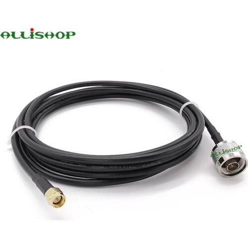 N Male to SMA Male LMR195 RF Coaxial Extension Jumper Cable SMA Plug to N Plug RF LMR195 Antenna Cable 50 Ohm Wires Low Loss