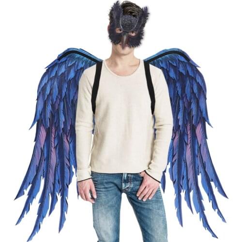 Adult Halloween Cosplay Costume Dragon Wings Purim Christmas Carnival Role Play Dinosaur Mask Prop Party Performance Accessory