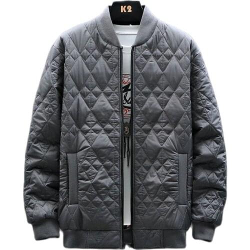 Fashion new winter jacket coat mens Baseball Parker coat thick zipper coat autumn coat warm coat solid collar windbreaker