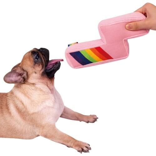 Legendog Dog Chew Toy Polypropylene Fiber Dog Toy Squeaky Flash Shaped Puppy Teething Toy Puppies Interactive Toy Pet Products