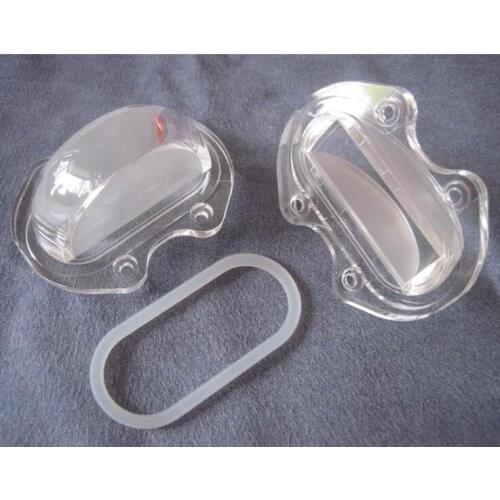#OZTW-61 High quality LED Lens, Window lamp lens, Lens Size: 61X45.26mm+Waterproof ring, Degree: 4X180, Clean surface, PMMA