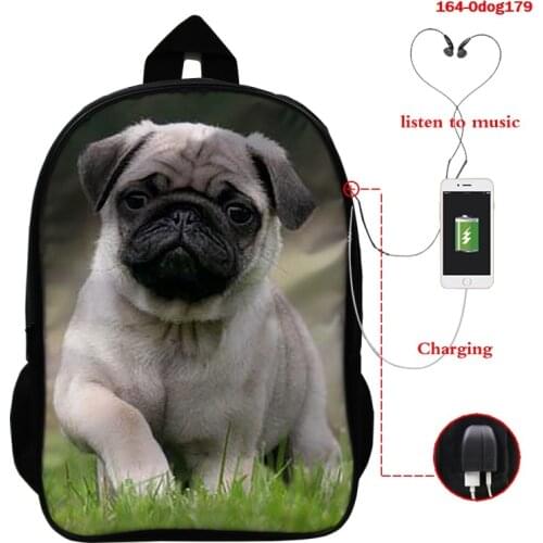 Kawaii 3D Animal Dog Print Boys Girls School Bags Primary Students Backpacks Kid Satchel Children Book Bag Rucksack Shoulder Bag